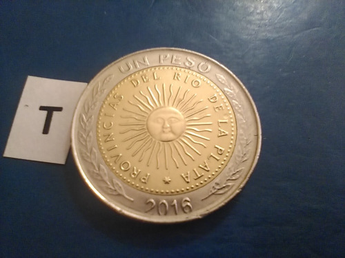 Argentina De 1 Peso Año Del Señor 2016 Moneda De Argentina (Usado)