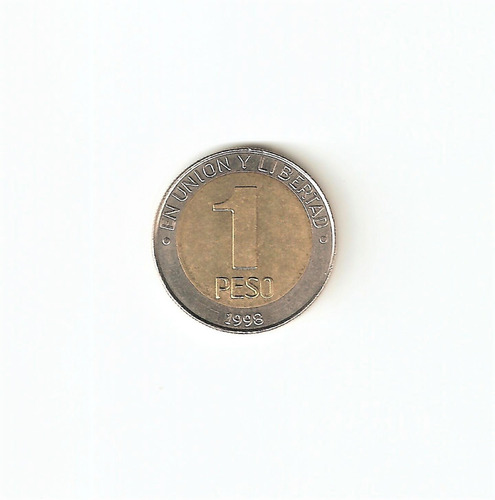 Monedas Argentinas: 1 Peso 1998 Mercosur Cj#6.5 Sc