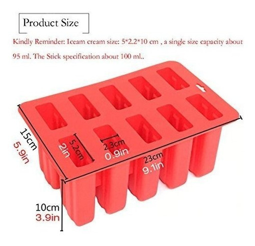 Xmifer Bbm01 Moldes Para Paletas Helado De Silicona De Grado