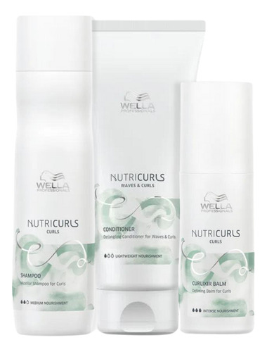 Kit Wella Nutricurls Sh 250ml + Cond 200ml + Leave-in 150ml