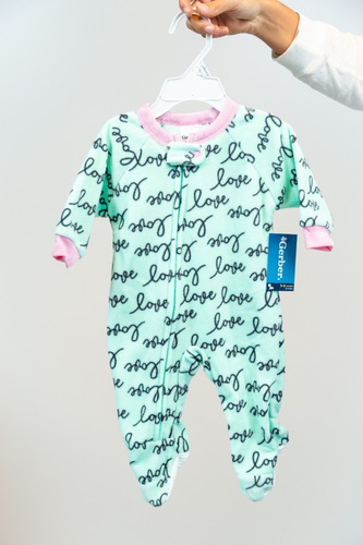 Pijama Enterito Micropolar Gerber Nena Talle De 0 A 3 Años 