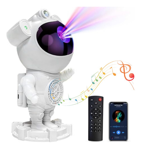 Proyector De Galaxia Astronauta Con Control Bluetooth