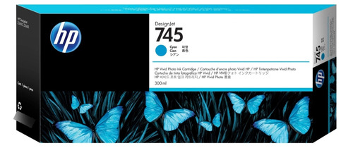 Cartucho Hp 745 F9k03a Cyan 300ml Original Z5600 Z2600