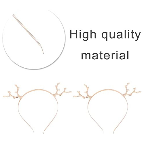 Diadema Con Forma De Asta De Metal Con Diamantes De Imitació