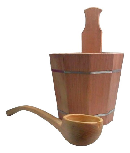 Balde, Cucharón, Termómetro, Luz - Accesorios Para Sauna