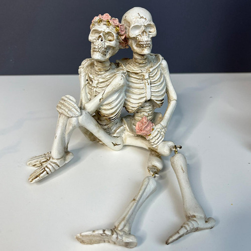 Figura De Pareja De Esqueletos Para Halloween, Decoración Ar