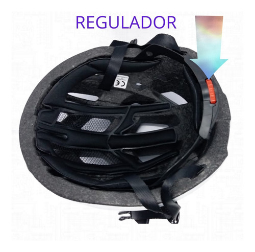 Casco Ciclismo Mtb Con Luz Mti Street Regulable Liviano Vent