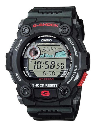 Reloj Casio G-7900-1cr G-shock Iluminator-negro Relojesymas Color De La Correa Negro Color Del Bisel Negro Color Del Fondo Negro