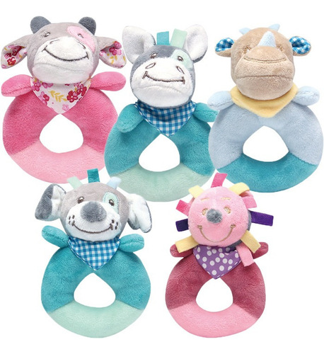 J Juguete Interactivo For Niños Soothing Rino Rattle Ring