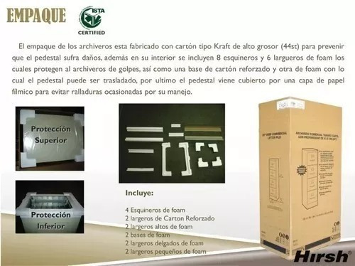 Archivero Hirsh Serie 2500 gris claro