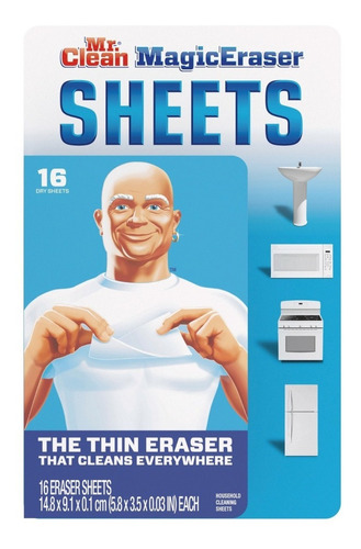 Toallitas De Limpieza Mr Clean Magic Eraser Sheets 16u