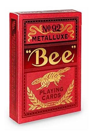 Bee Metalluxe - Juego De Cartas Con Diseño De Diamante, Colo