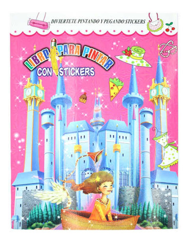 Pack 12 Libros Para Colorear + Stickers Sorpresa