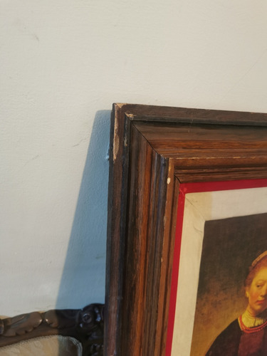 Cuadro Antiguo Rembrandt Mujer Joven En Una Media Puerta (Usado)