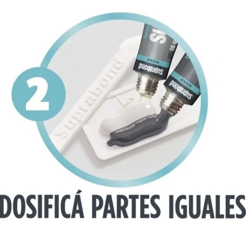 Imagen 3 de 10 de 5 Adhesivos Epoxi Soldadura Pasta Superpox 10.min Gris Acero