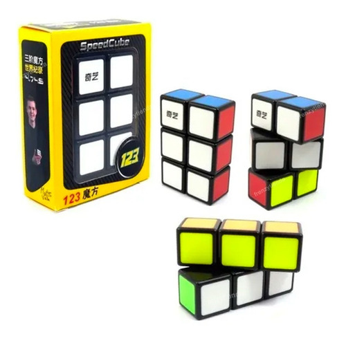 Imagen 2 de 3 de Cubo Rubik Qiyi 1x2x3 Warrior S Stickerless Cubo Magico