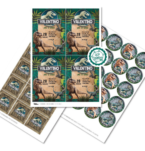 Kit Imprimible Jurassic World Park Dinosaurios Rex!