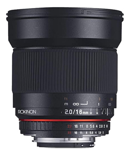 Rokinon 16maf-n Lentes Asférica, De Gran Angular