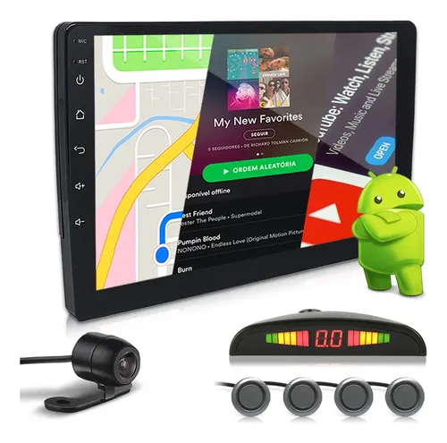 Multimídia Android 9p + Câmera + Sensor Grafite Ranger 1997