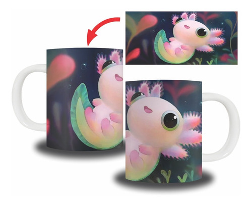 Imagen 1 de 1 de Taza Ajolote Todo Chiquito Todo Panzón