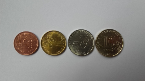 Argentina Serie Arboles Set Completo: 1, 2, 5 Y 10 Pesos
