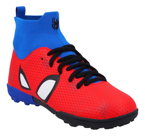 Zapato Baby Fútbol Caña Spiderman 2024 Rojo Ojos Marvel