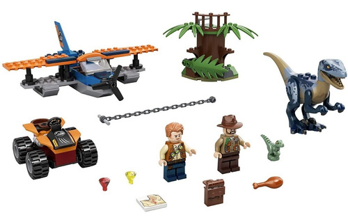 Lego Jurassic World 75942 Velociraptor Rescate 101 Pzs Dino
