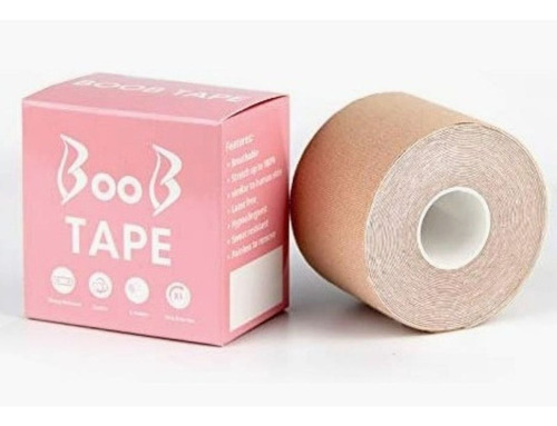 Cinta Boob Tape Adhesiva Para Seno X 6 Con Cubre Pezones X 6