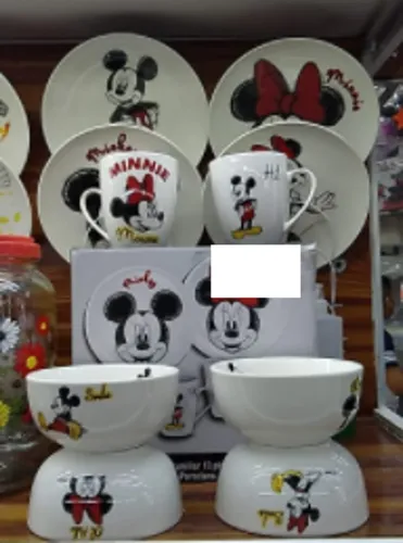 Vajilla de Porcelana Disney Mickey y Minnie Mouse #viral #ventas #mic