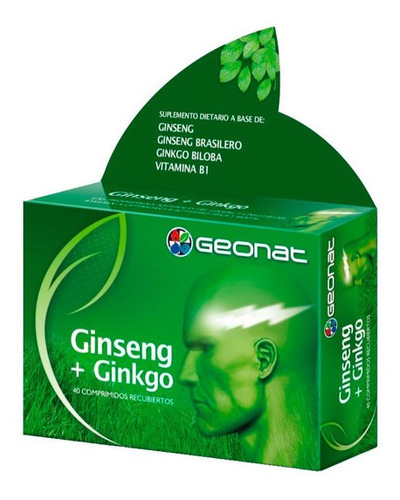 Ginseng + Ginkgo Geonat Suplemento Dietario X 40 Comprimidos