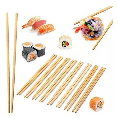 Palitos Chinos Descartables - Pack 100 Pares - Comida Sushi