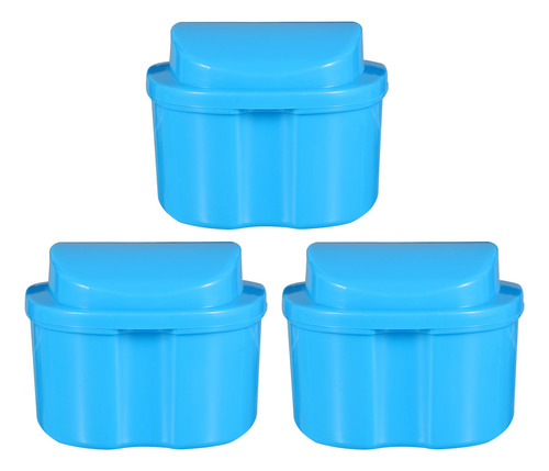 Caja De Dentaduras Postizas, 3 Unidades, Protector Bucal