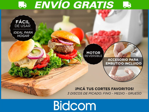 Picadora De Carne Electrica Gadnic Alta Potencia + Accesorio