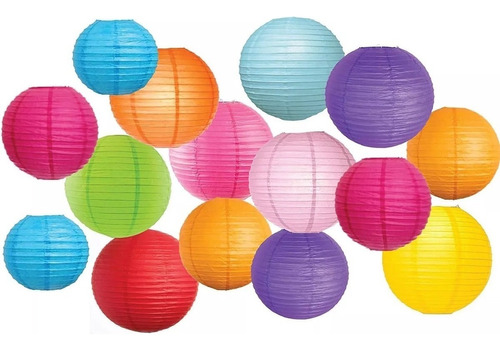 Lampara De Papel De Arroz Globo China 35cm Colgante Grandes