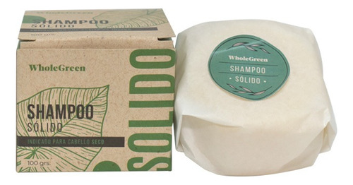 Shampoo Sólido Wholegreen Cabello Seco Aceite Jojoba 100gr