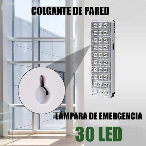 Luces De Emergencia Led Foco Led Emergencia Recargable 30led