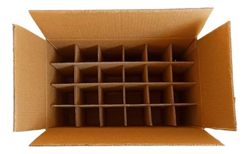 Cajas Cartón Corrugado Para 24 Botellas De Cerveza Pack 25pz