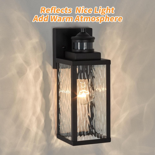 Paquete De 2 Luces De Pared Para Exteriores Con Sensor De Mo