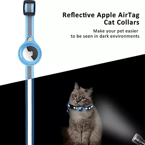 Collar Gato Airtag Reflectante (morado)