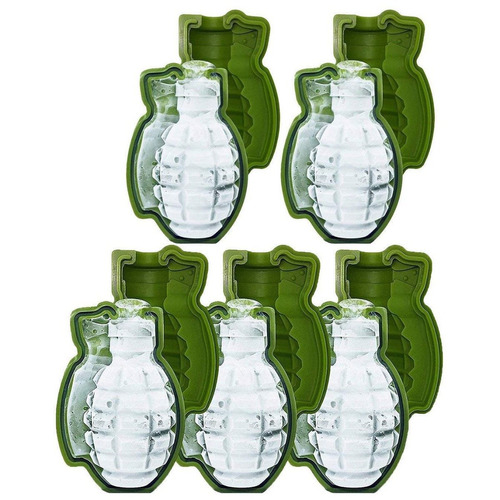 Set 5 Moldes De Silicona Granadas Hielo Para Whisky Moldfun