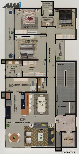 Residencial Blumenau, 3 Quartos No Itacolomi, Balneário Piçarras - 1853