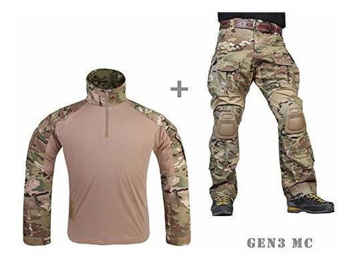 Uniforme De Combate Emerson G3 Con Rodilleras Multicam