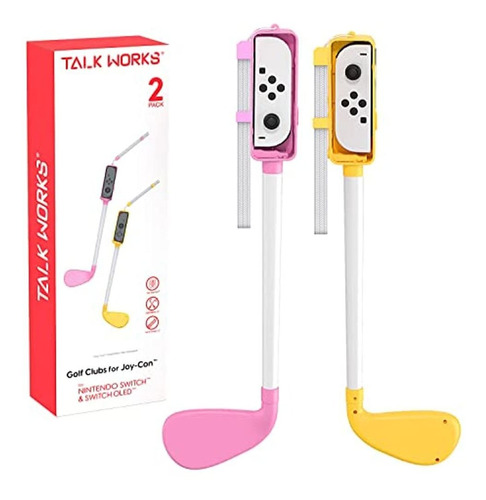 Talk Works Palos De Golf Para Controladores Joy-con De Ninte