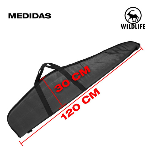 Imagen 2 de 10 de Funda Para Rifles Carabinas Wild Life 120 Cm Reforzada