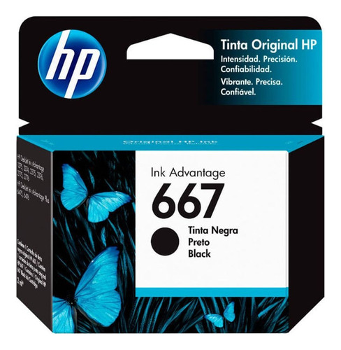 Cartucho Hp 667 Original Negro 1275 2775 2778 2779 2336 4175