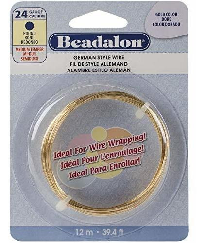 Alambre - Beadalon German Style Wire-gold Round - 24 Gauge, 