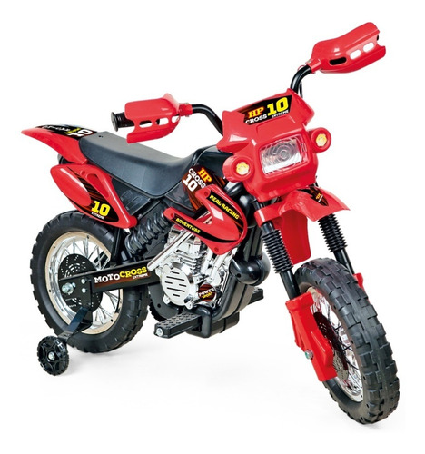 Mini Moto Cross Infantil Elétrica Vermelha 6v Motocross