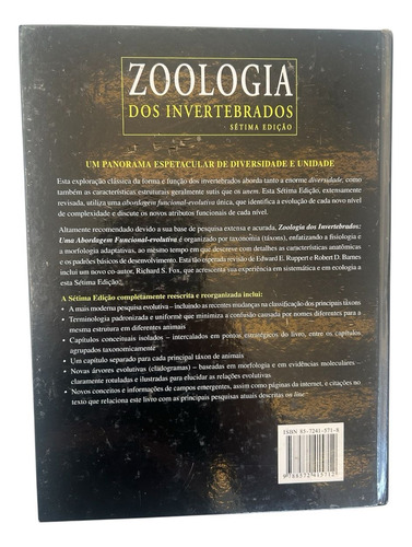 Livro Zoologia De Invertebrados Barnes Ruppert 7o Edição