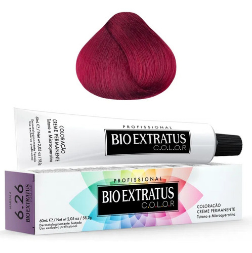 Coloração Creme Bio Extratus Color 6.26 Marsala