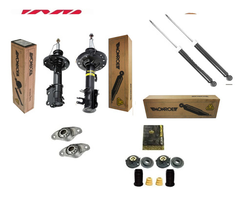 Kit Amortecedores + Amortecedores Monroe + Coxins Fiat Linea